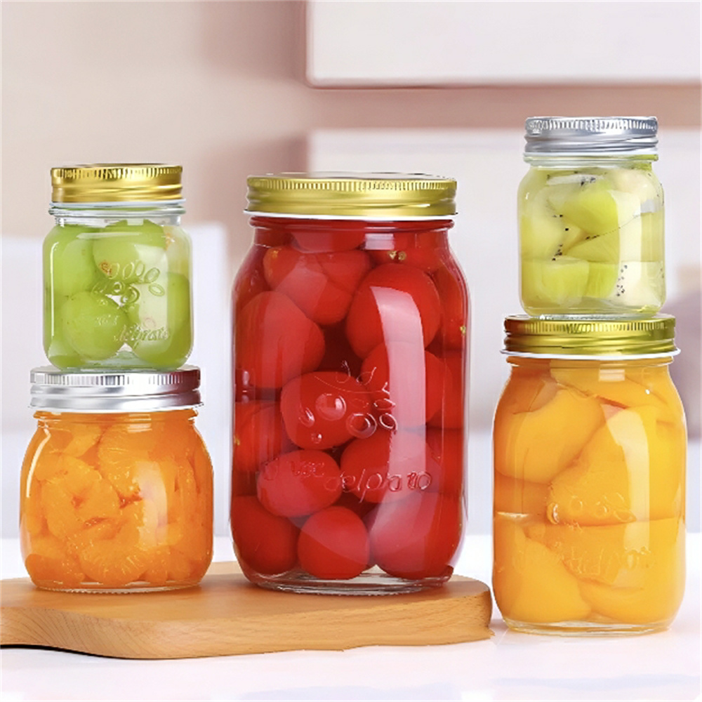 Carved Glass Bottle Sealed Jar Jam Jar Bird's Nest01.jpg