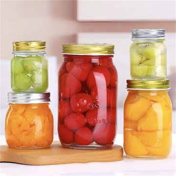 Carved Glass Bottle Sealed Jar Jam Jar Bird's Nest Jar Pickle Jar