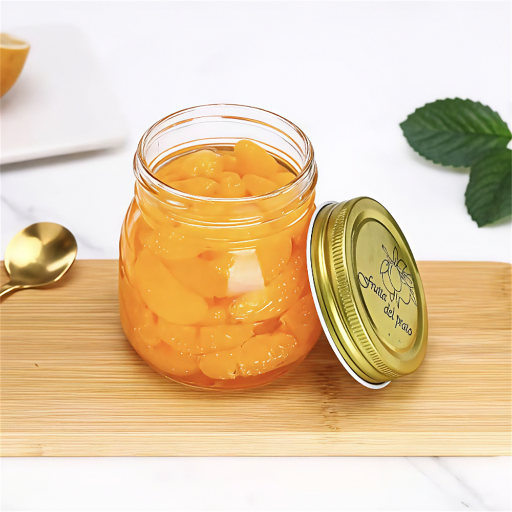 Carved Glass Bottle Sealed Jar Jam Jar Bird's Nest06