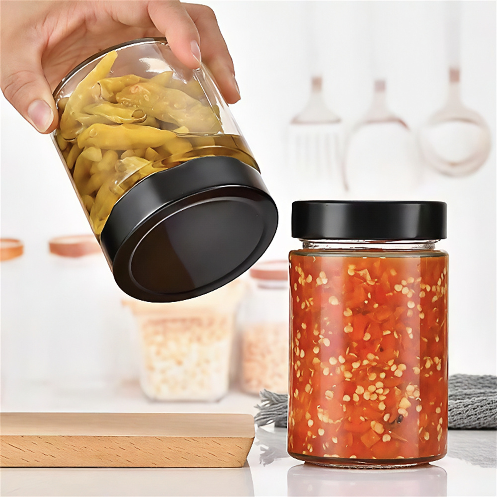 High Cover Glass Bottle Food Grade Sealed Jar Chil06