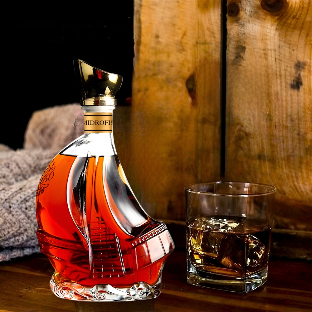 Brandy Strong Wine Bottle, Red Wine Bottle, Irregu03