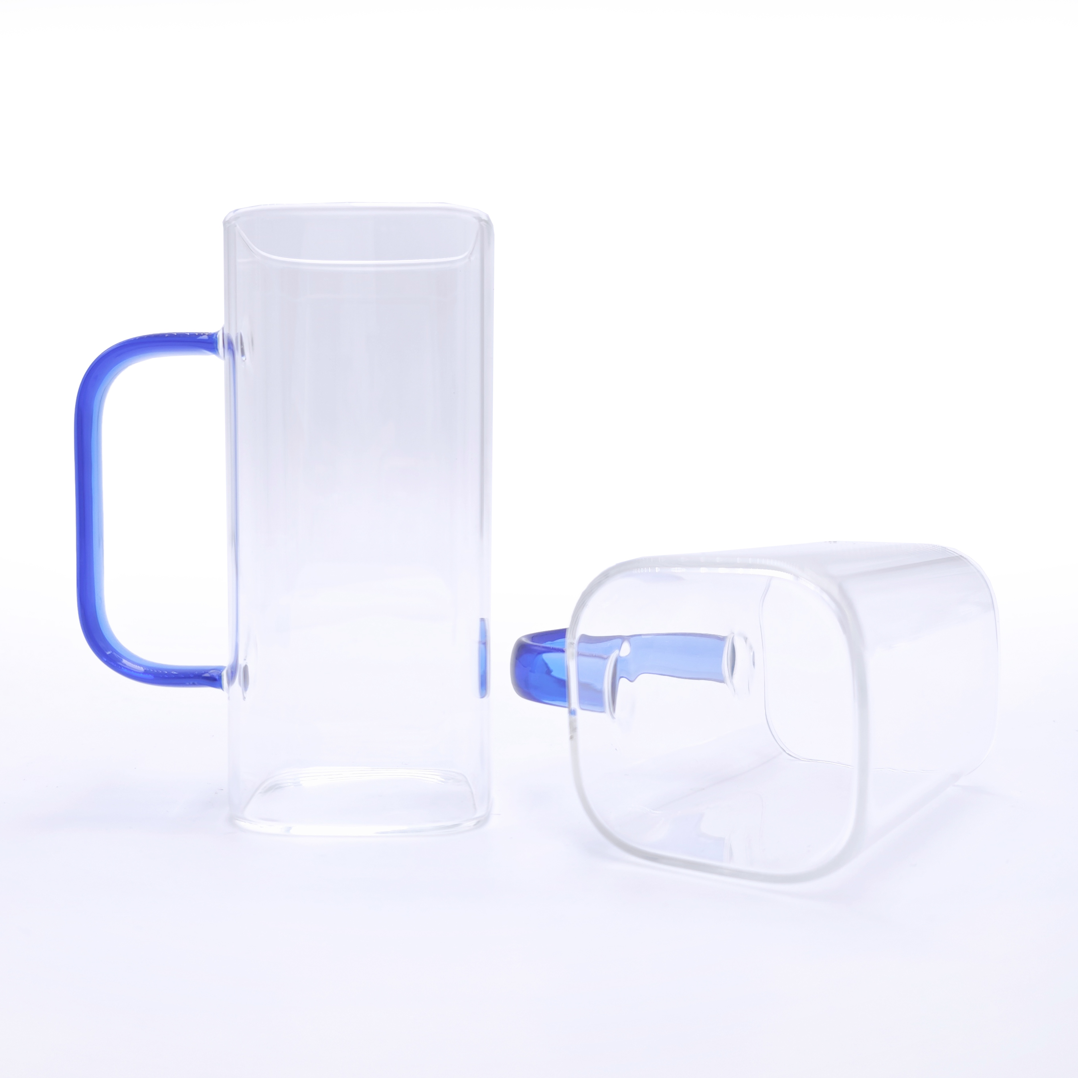Borosilicate Color Handle Square Shape Modern Summer Drin...